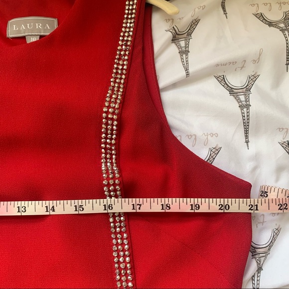 Sleeveless Dress with Embellished Wrap Hem Detail - Picture 5 of 10